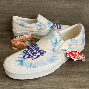 Vans Love And Joy Blue Tie Dye Spread Some Love And Joy Size 10.5 Men's NWOB